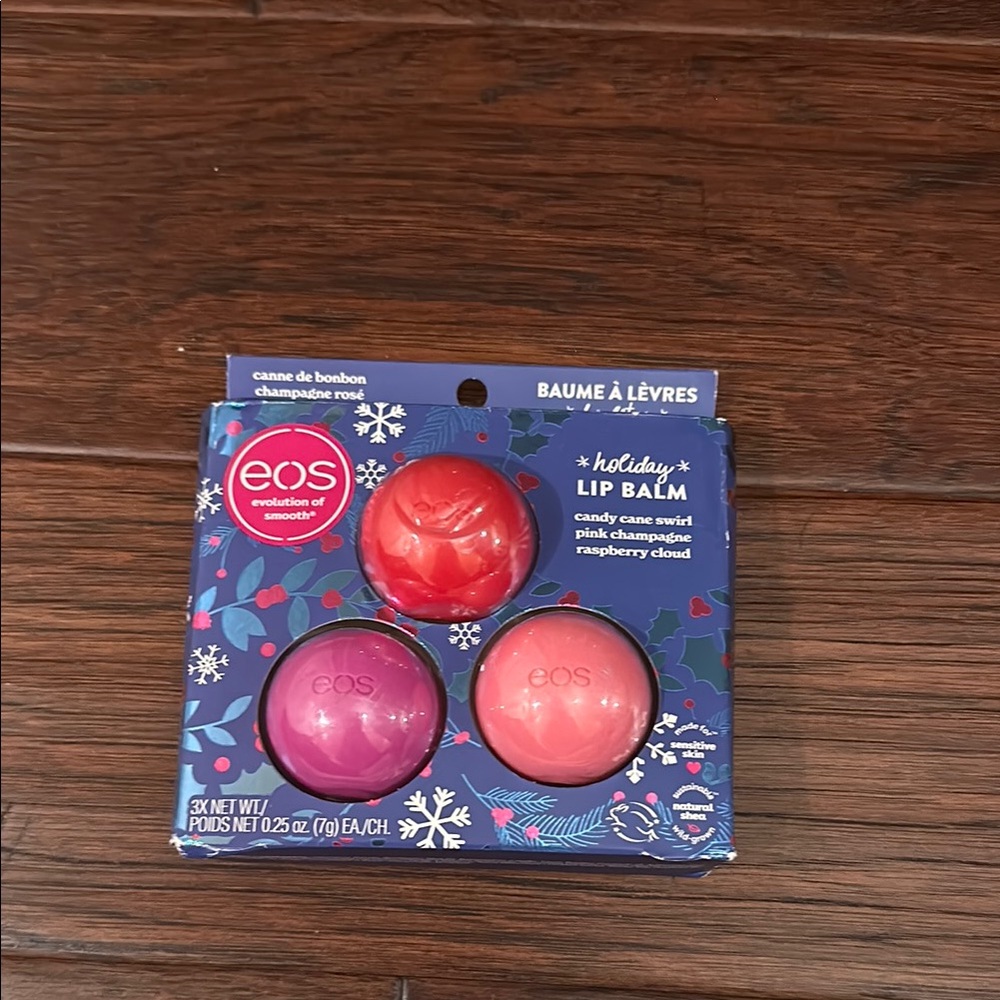 EOS Holiday Lip Balm Set - Red, Pink, Purple
